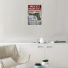 Vintage Metal Poster Warning Sign Retro Garage Wall Decor