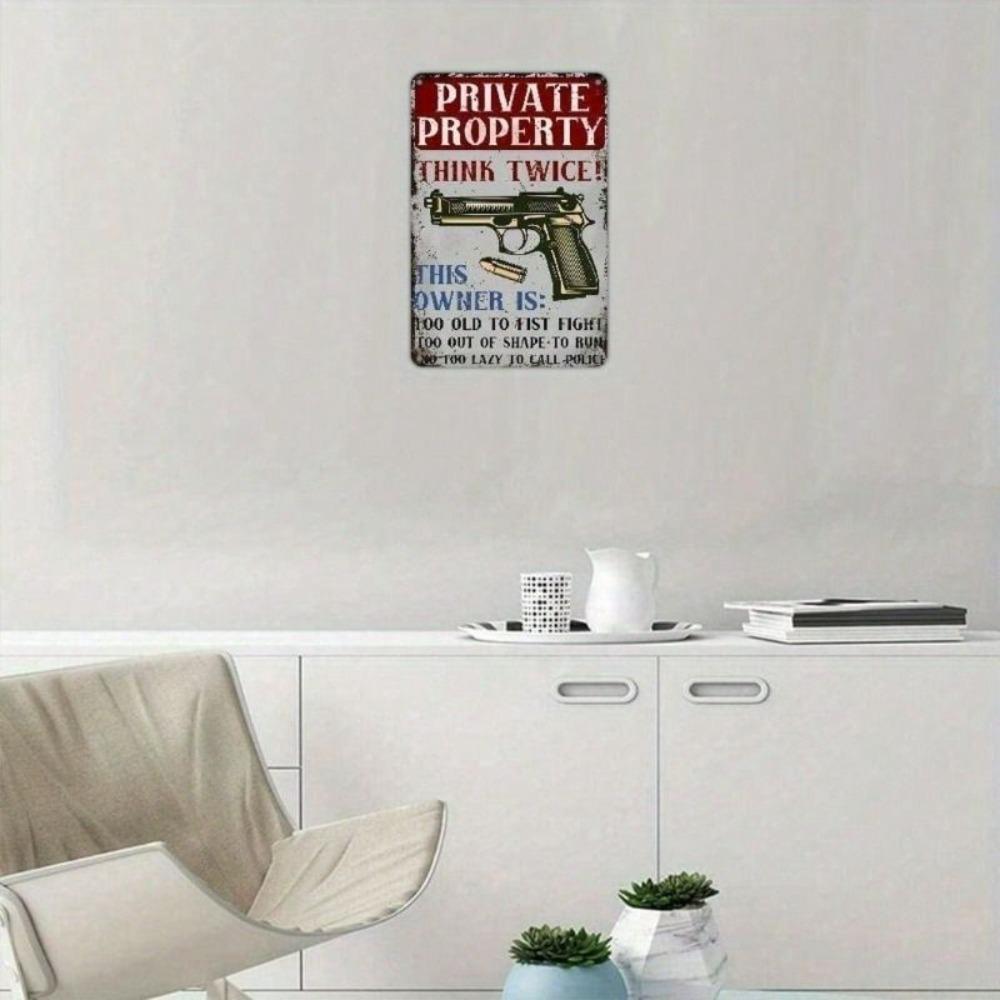 Vintage Metal Poster Warning Sign Retro Garage Wall Decor