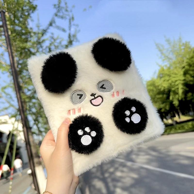A6 Kpop Cartoon Plush Collect Book Binder Po Album Idol Card Holder Book Cute Girl Diary Planner Cover School Stationery