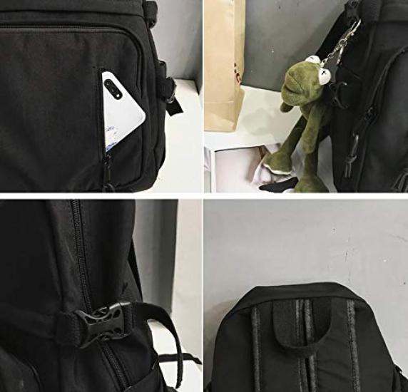 ZESU Large Capacity Korean Popular for High School and Stylish and Cute Black Lightweight and A Great Backpack for Moms and Women's Backpack, Style,