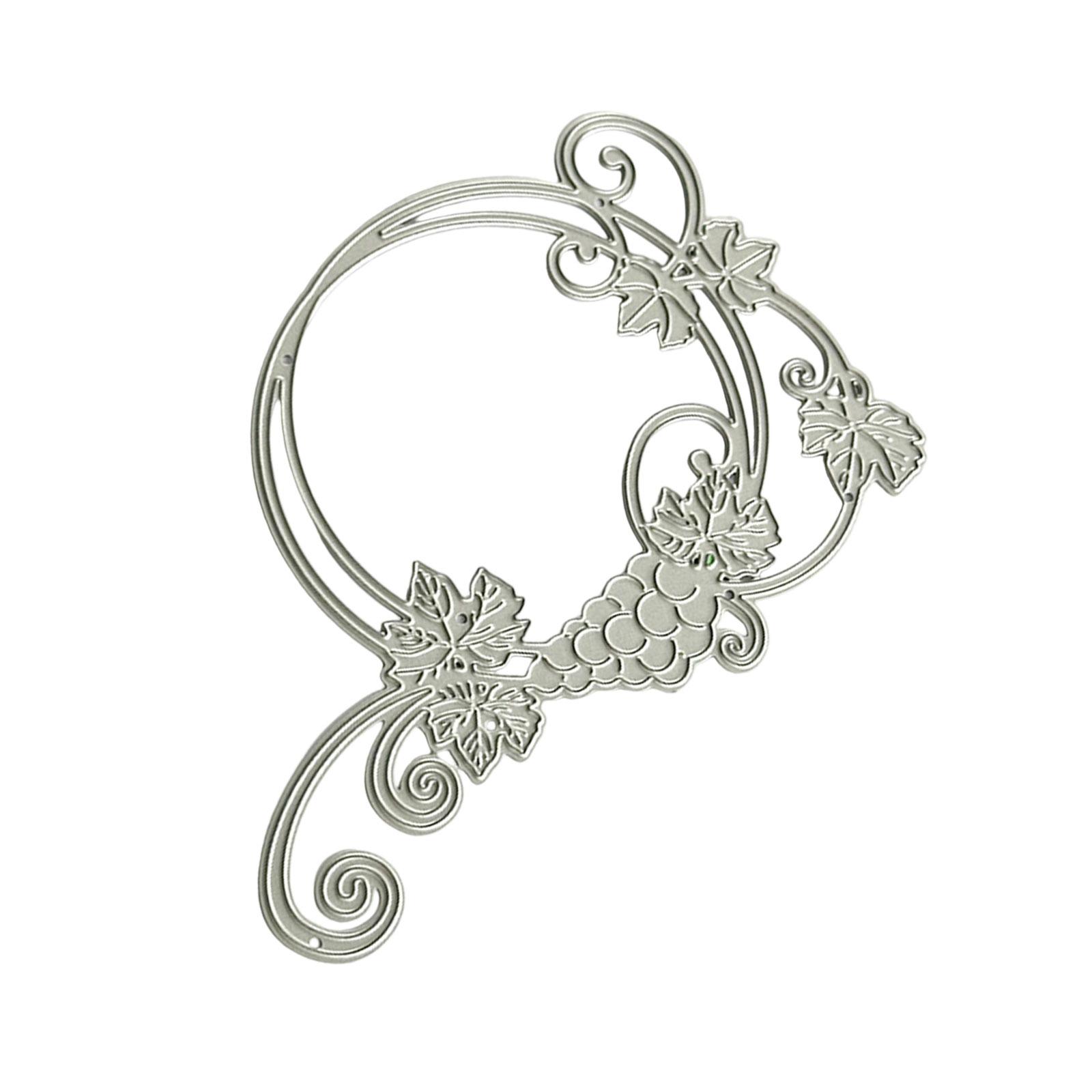 

Grape Wreath Die Cut For Scrapbooking Card Making Photo Album Decorative Embossing Paper Die Carbon Steel Cutting Dies