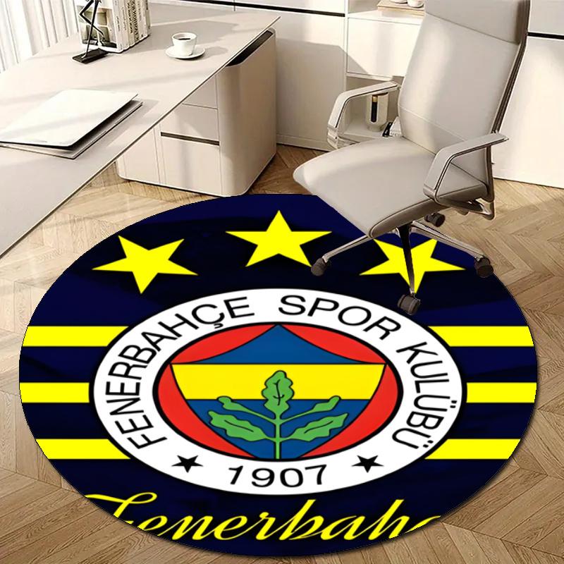 Personalized Fenerbahçe Spor Kulübü Round Chair Office Rug - Perfect for Mat, Office Chair & More - Ideal Gift for Birthdays and Holidays