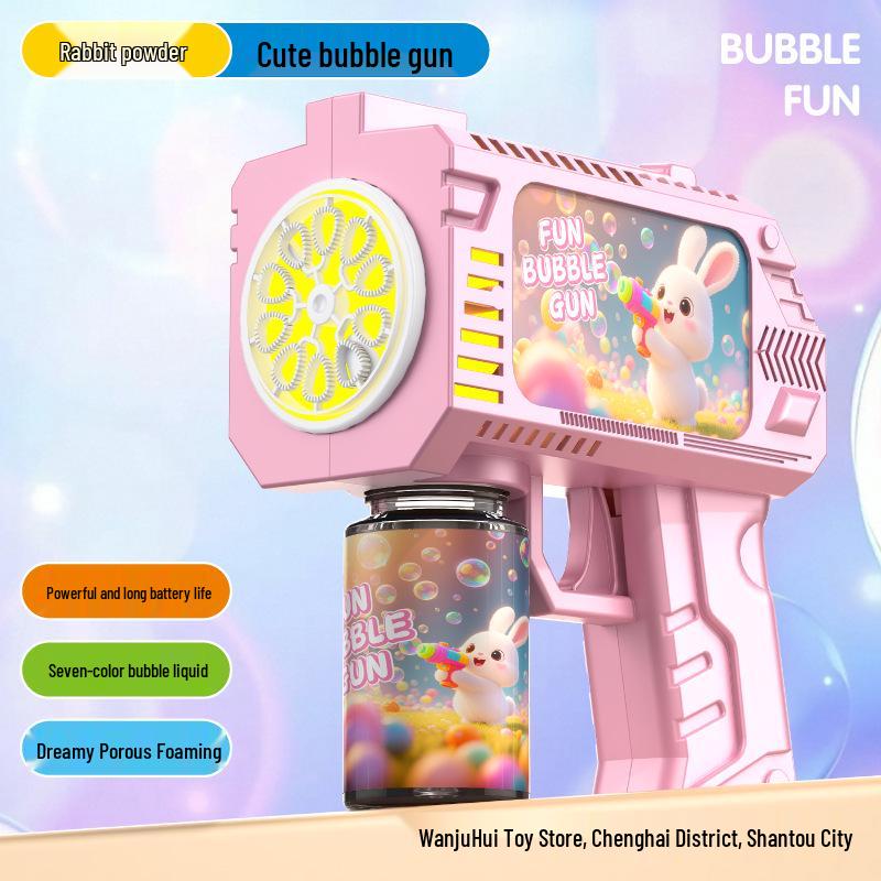 New Handheld Automatic Bubble Machine Toy for Kids - Popular Outdoor Electric Bubble Gun for Boys & Girls