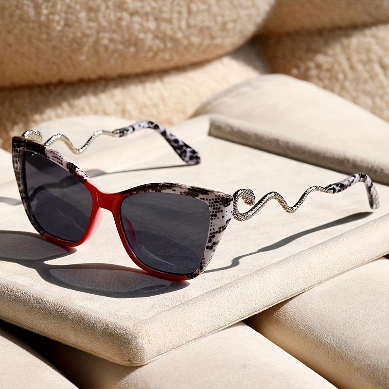 Women'S Fashionable Cat Eye Glasses with Metal Snake Frame - Light Luxury, Anti-Fog, Decorative Eyewear for Daily Use