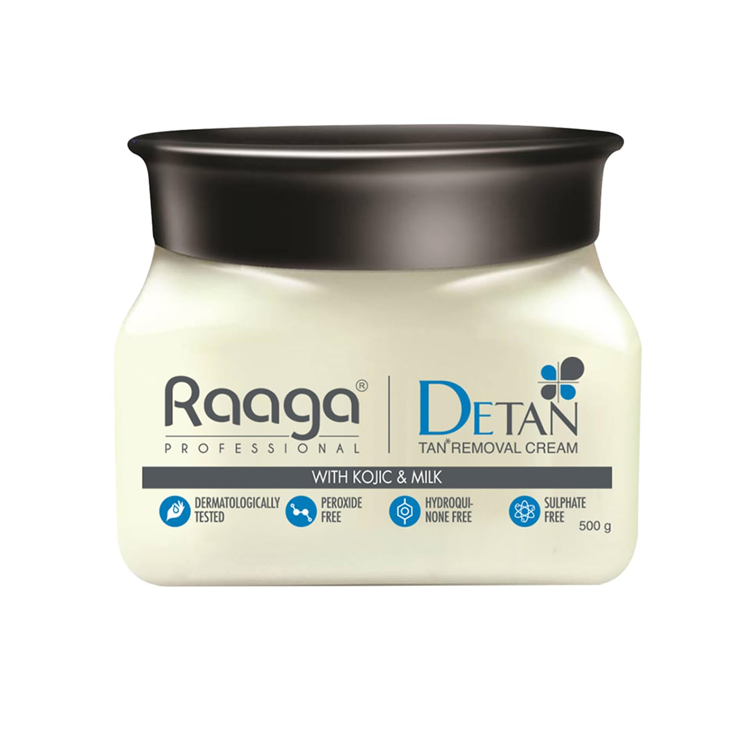 

Raaga Professional De Tan Cream For Tan Removal With Kojic And Milk 500 g Moisturizing Skincare For Men And Women