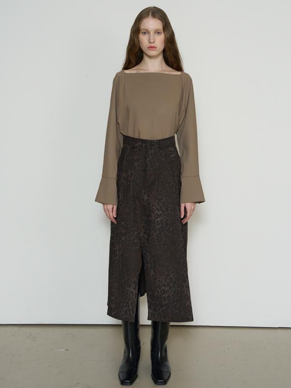 Nevel Everywear Leopard Slit Skirt