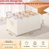 Cotton Linen Foldable Clothes Storage Box With Lid For Bedroom Organization