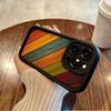 Rainbow Wooden Colorful Printed Fashion Case Flexible Soft Silicone TPU Shell Full Back Cover for iPhone Samsung