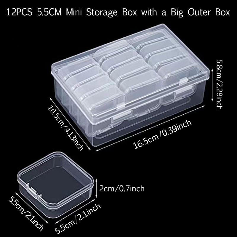 

12/15/30 шт. Коробка для ювелирных изделий Прочная Прозрачная 5,5 см Квадратная коробка Водонепроницаемая Пыленепроницаемая Бытовая Упаковка Чехлы для хранения Контейнеры ZYF