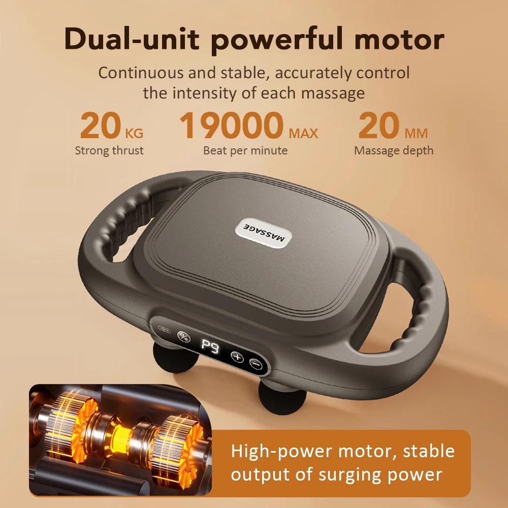 Electric Fascia Gun 6 Heads Massage Gun Muscle Relaxation Body Massager Deep Tissue Muscle Relief Back Leg Neck Massage Machine