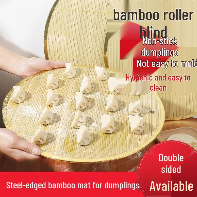 

Бамбуковая пароварка для пельменей Антипригарный поднос Крышка Коврик 42cm + 47cm [2 pieces]