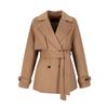Soup Short Collar Double Button Belted Coat (Szahc33)