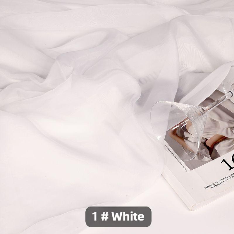 Skin-friendly Organza Fabric Per Meter for Clothes Skirts Dresses DIY Sewing Summer Translucent Soft Cloth Needlework Thin Plain