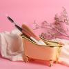 Scatola organizer Salvaspazio antiscivolo Scatola portaoggetti per trucco a forma di vasca da bagno impermeabile per il bagno