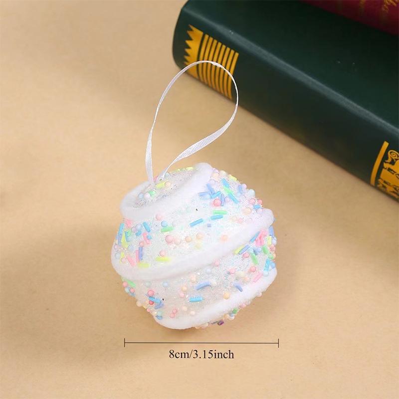 

1 шт. Рождественские украшения в виде рожка мороженого, Модные рождественские украшения для десерта, Причудливые рождественские украшения в виде мороженого, Подвеска из пенопласта