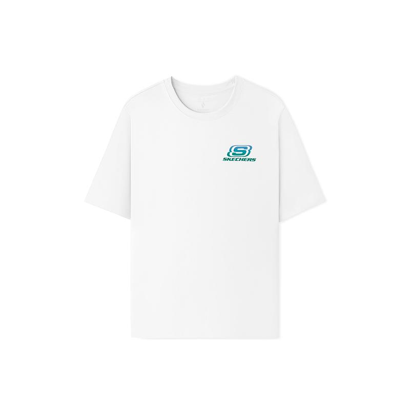 Skechers Fashionable Breathable Skin-Friendly Knitted Short Sleeve T-Shirt Unisex Tops L225U151-0019 M