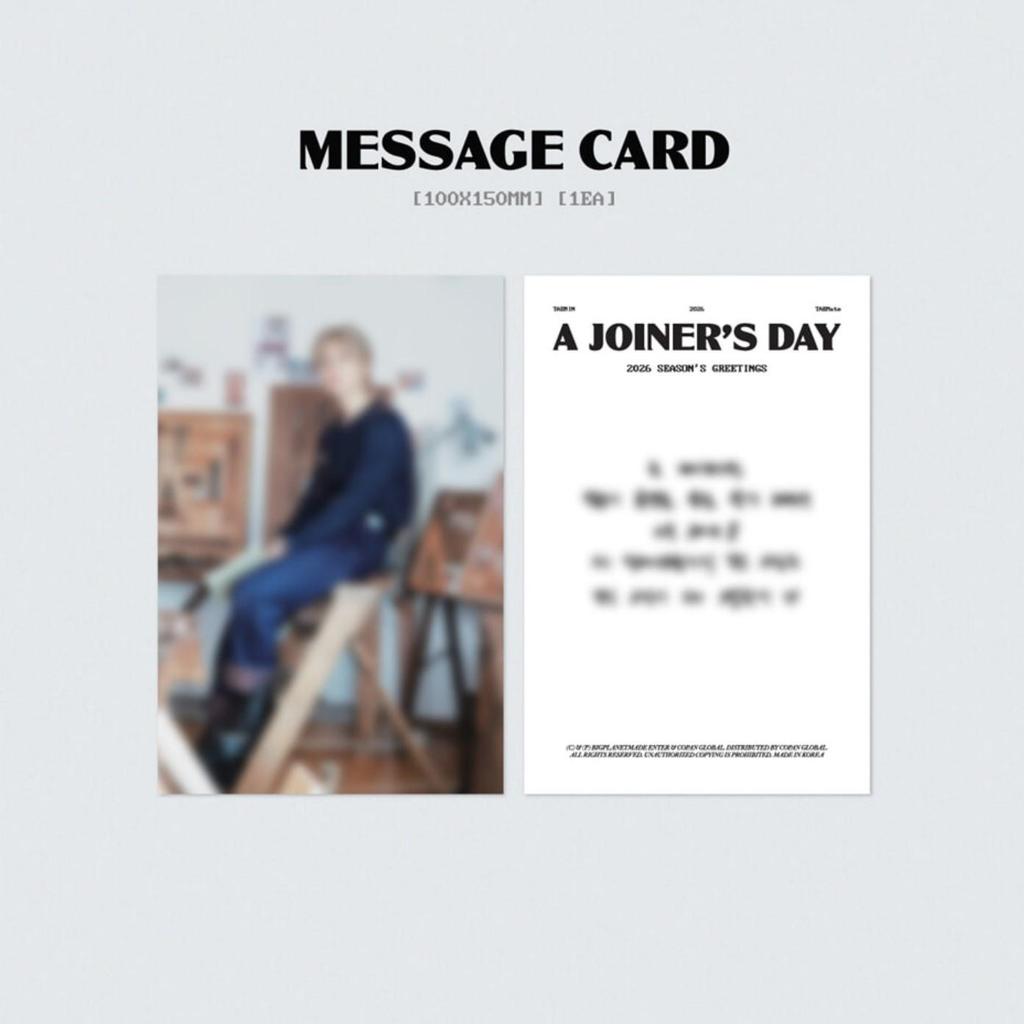TAEMIN 2026 Season’s Greetings A JOINER’S DAY Official K-Pop Merchandise