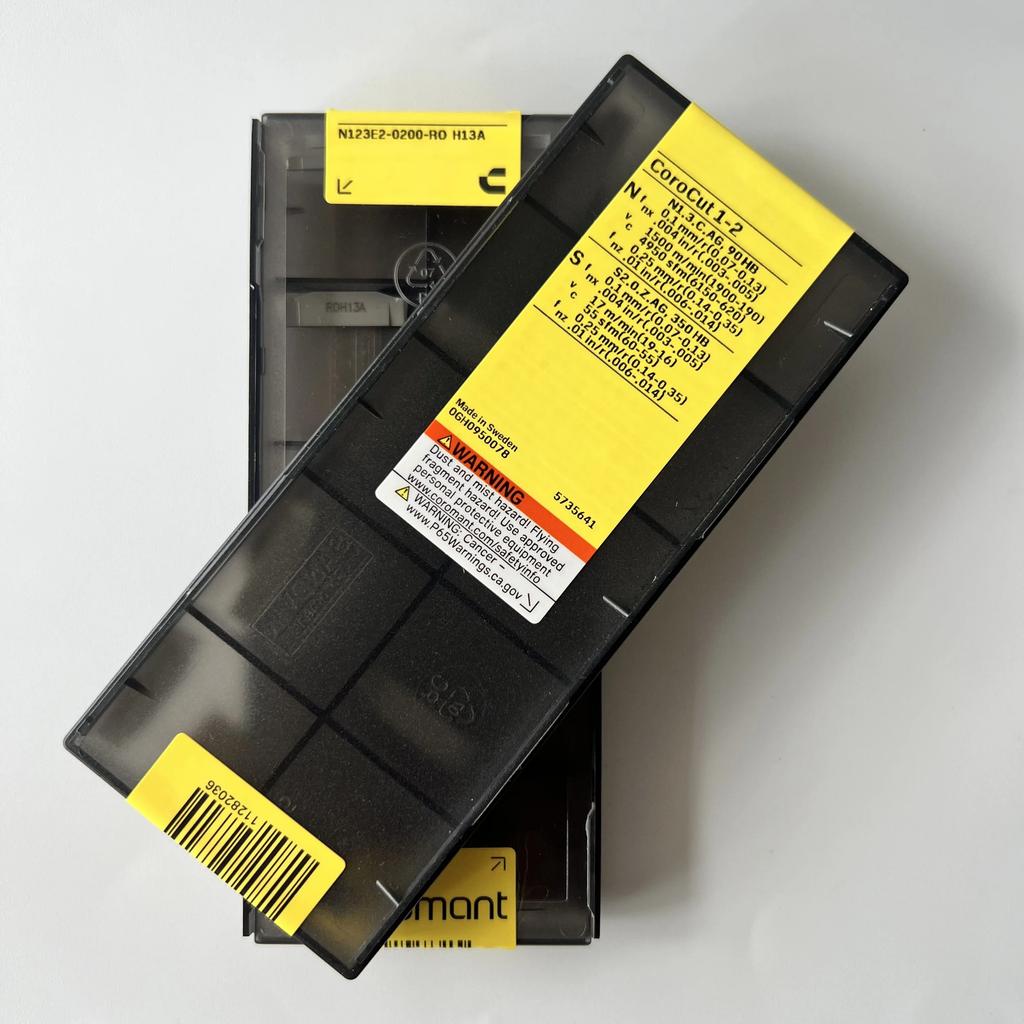 SANDVIK / N123E2-0200-RO H13A / Industrial indexable Carbide Inserts 10 Pcs