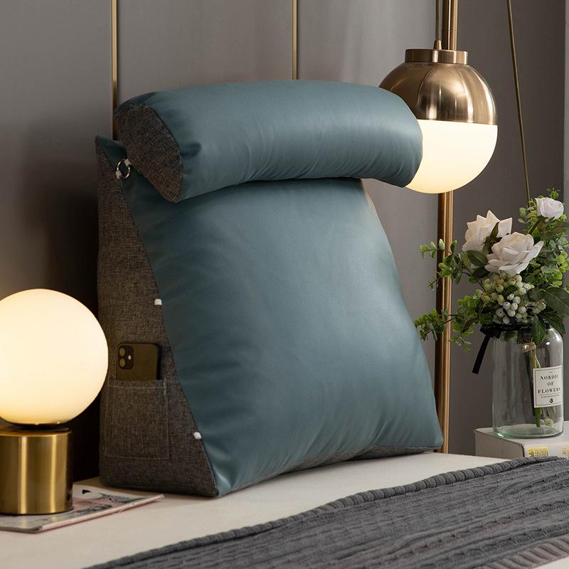 

Adjustable Triangular Bed Back Cushion Waterproof and Comfortable Technology Cloth Practical Backrest Cushion Support The Waist 45x45cm 1pcs