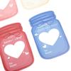 Kids Valentines Cards Set - 30 Jar Designs with Adhesive & Bags
