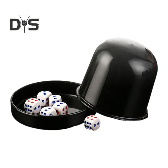 1 Satz Würfelbecher mit Sockel, 6-Punkt-Würfel, robuster manueller Shaker-Becher, für Erwachsene, Familienabend, Bar, Party, Glücksspiel, Trinkbrettspiel, Casino-Ausrüstung