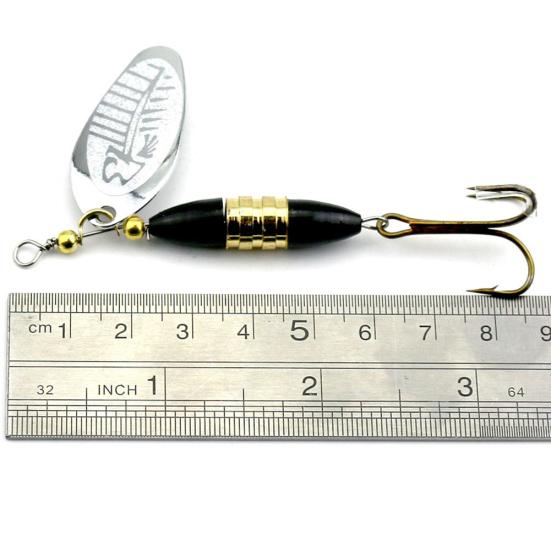 8.5cm Hard Spoon Lure Metal Jigging Spinner Baits Carp Fishing Hook Tackle