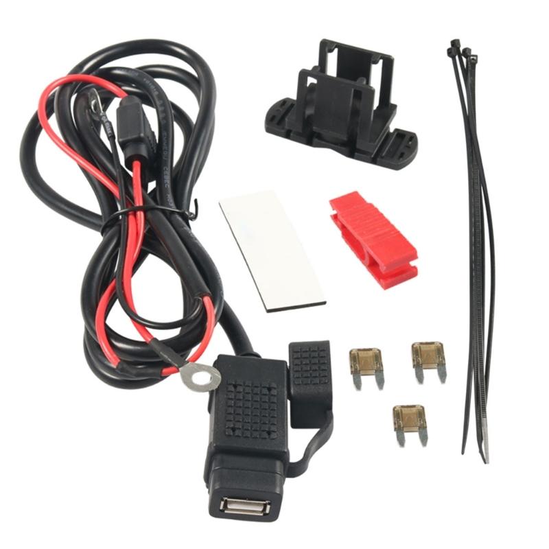 2.1Amp Waterproof Motorcycle USB Charges SAE to USB Adapter Cable Phone Tablet Navigation Charges
