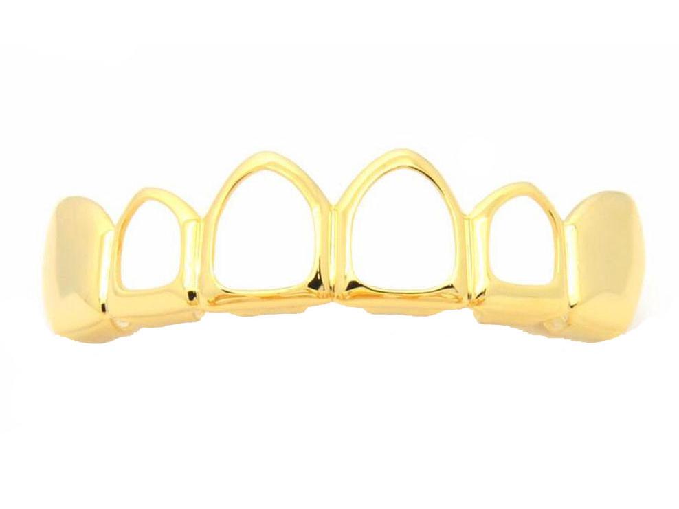 Gold-Plated Hip Hop Grillz - Twill Style