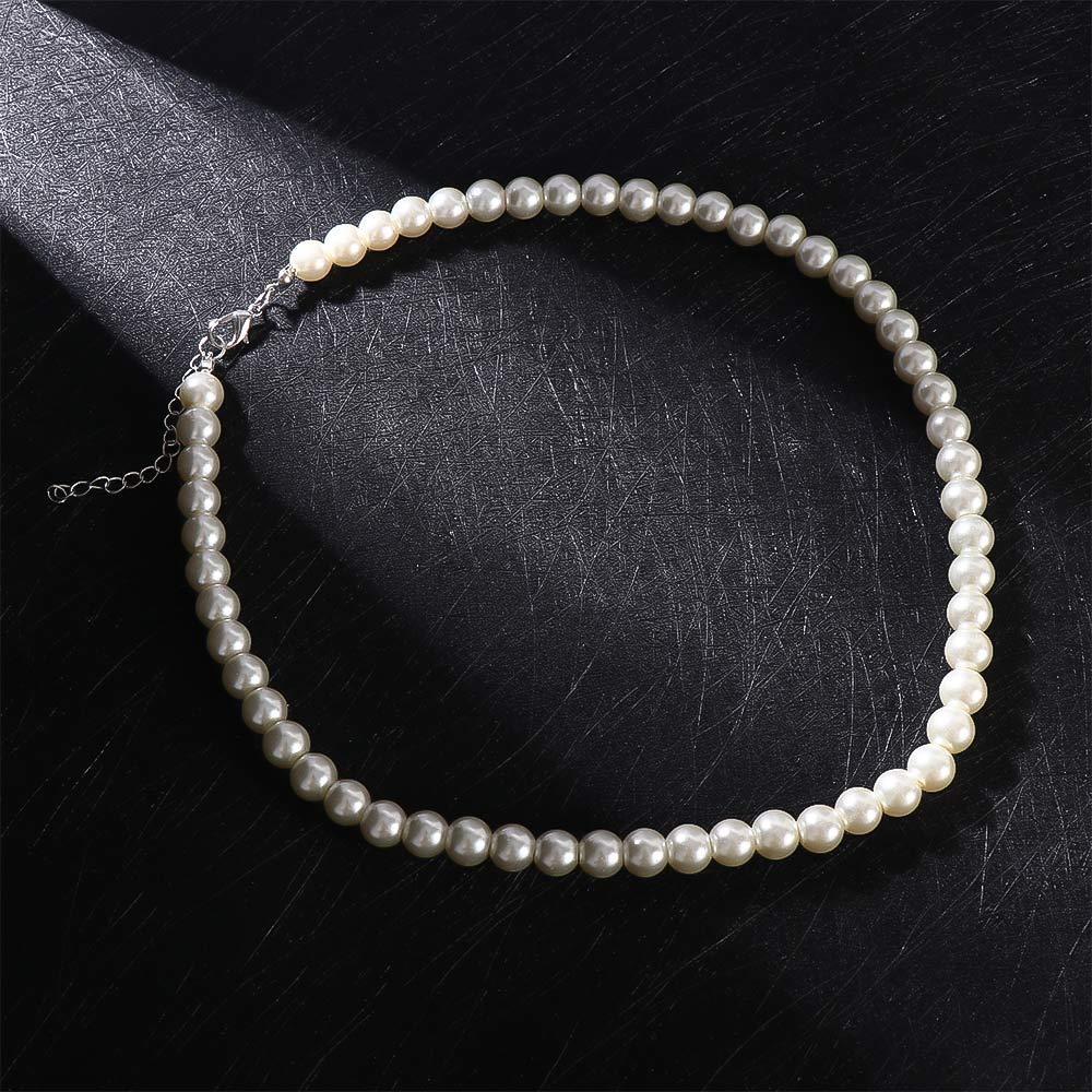 Elegant French Clavicle Chain Korean Style Long Necklace Imitation Pearl Sweater Chain Women Choker
