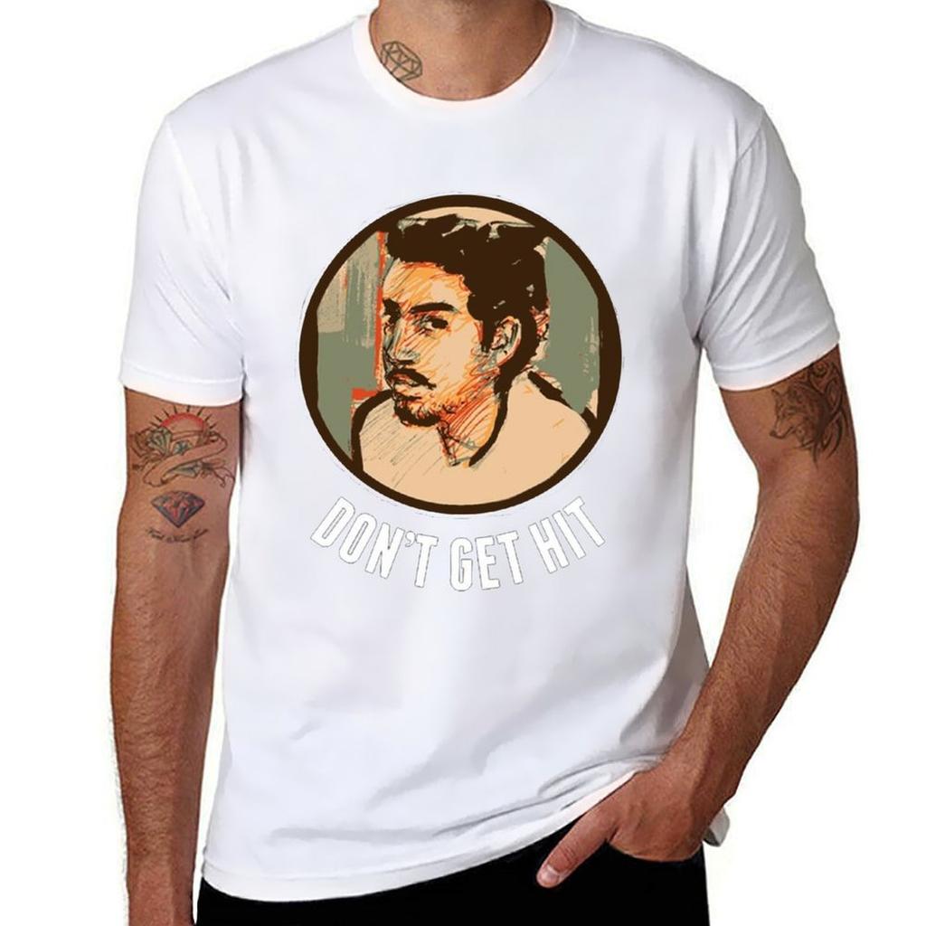 Isai Dont Get Hit White Text Tshirt Sporty Casual Quick Dry Tshirt
