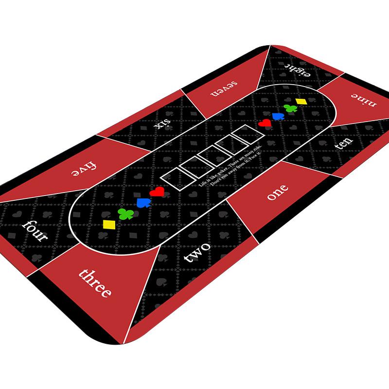 Large Non-Slip Texas Hold'em Poker & Baccarat Soft Cloth Table Mat with Diatom Mud