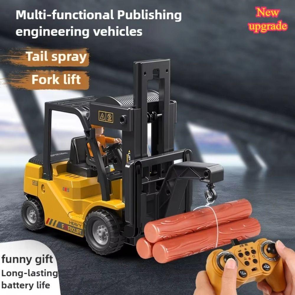 Spray Function Remote Control Forklift Creative Children's Crane Toys Engineering Vehicle