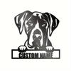 Unique Tailorable Art Deco Iron Metal Plaque Great Dane Design Wall Mounted Animal Themed Decor for Home Office Easy To Hang