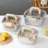 Portable Stainless Steel Fruit Salad Food Container Large Capacity Seal Lunch Box With Handle Lid Camping Picnic Bento Box