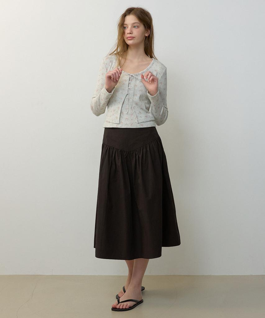 City Breeze Cotton Flare Skirt_Black