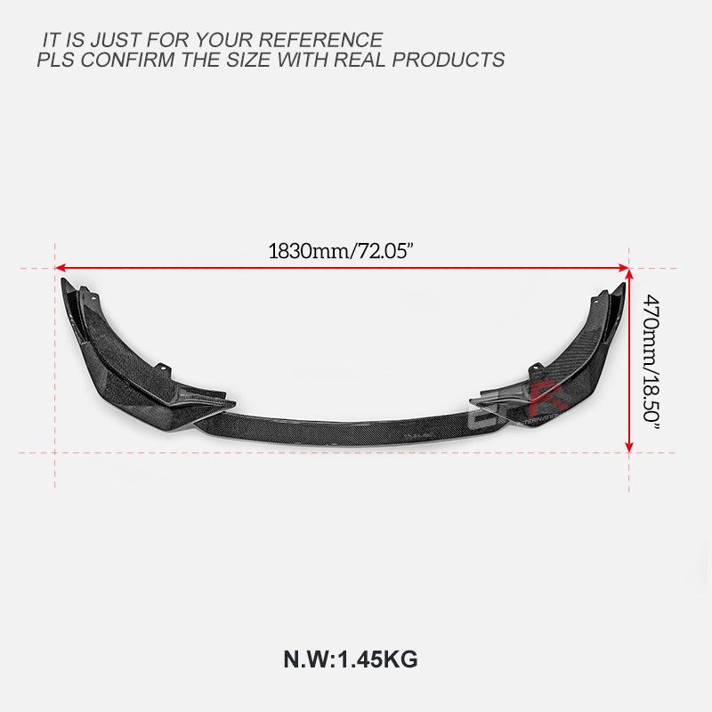 Kia Stinger Carbon Fiber SW Front Lip Bumper Kit