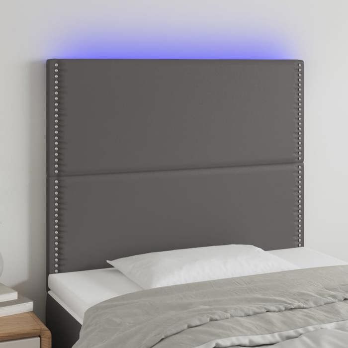 VidaXL LED Headboard Bedroom Furniture Single Bed Accessory Headboard Interior Grey 3122372