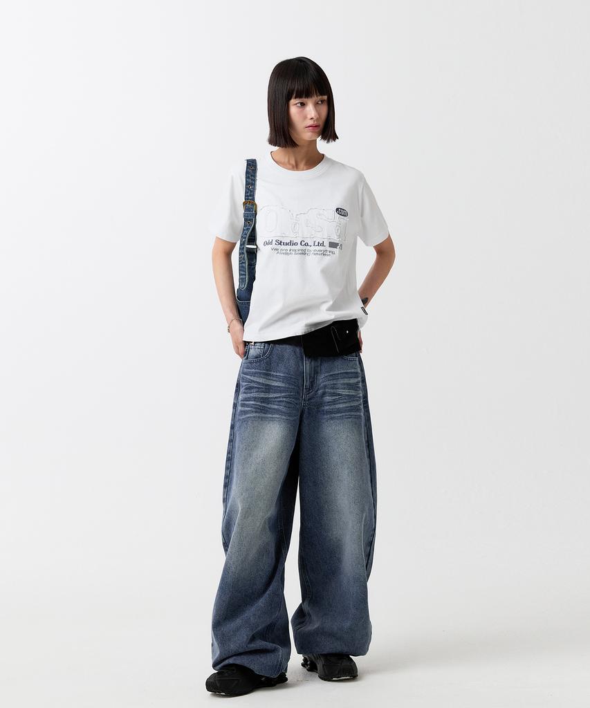 ODDSTUDIO Odsd Pigment Damaged T-Shirt - White