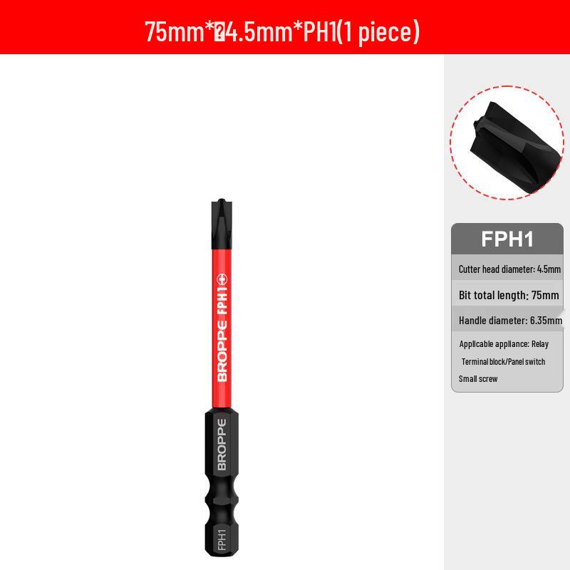 Verbesserter magnetischer, rutschfester Elektriker-Schraubendreherbit für Luft- und Schalttafelschalter