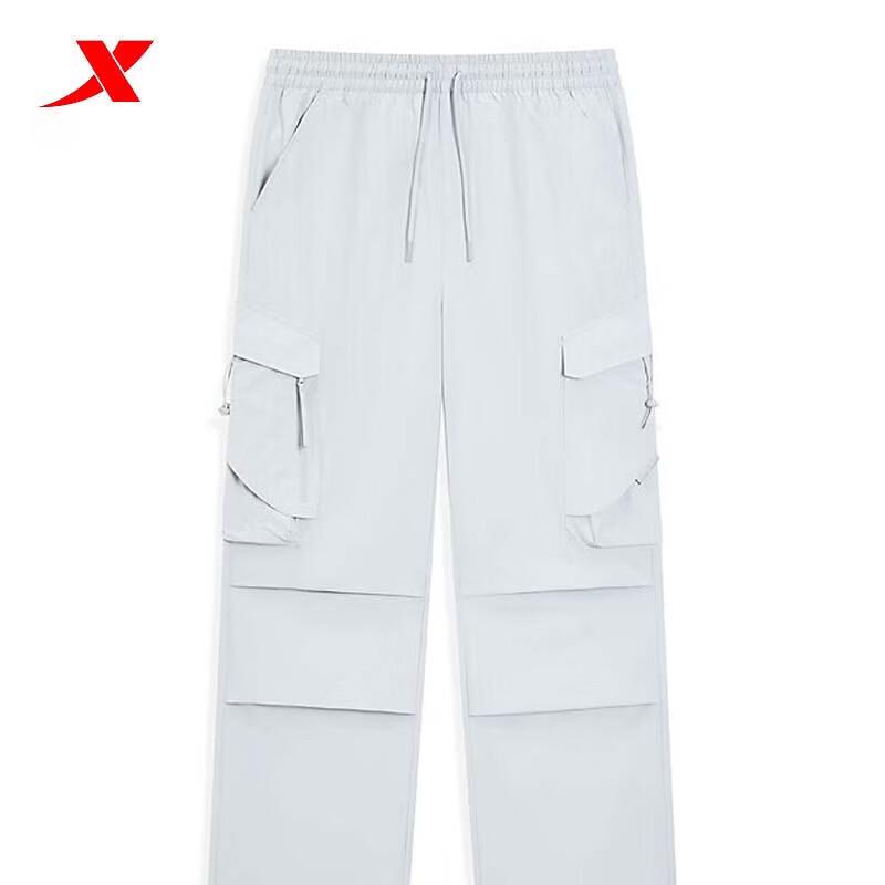 Xtep Men's Casual Straight-Leg Outdoor Cargo Pants