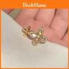 Lucky Clover Open Ring With Zirconia Flower Design For Women Fashion Jewelry