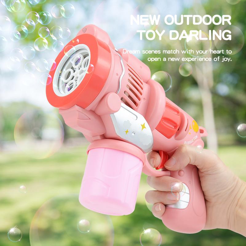 Multifunctional Light And Music Bubble Machine, Handheld Simulated Eight-Tone Model, Children'S Outdoor Bubble Blowing Toy
