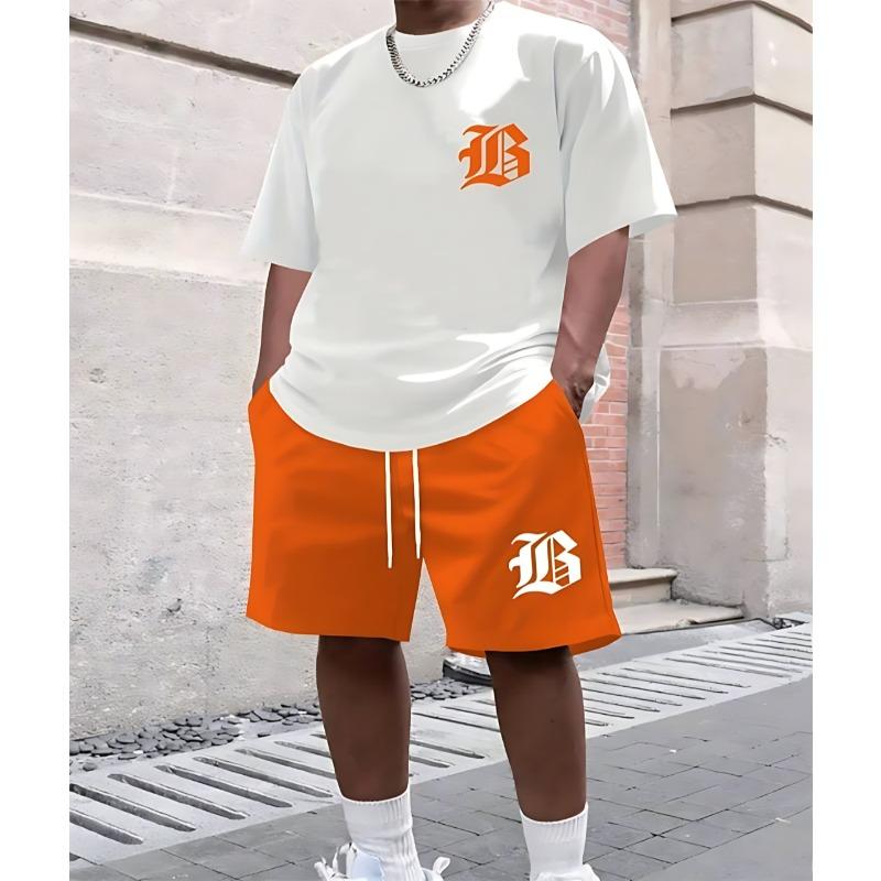 New Men's Casual and Fashionable 3D Letter Printed Outdoor Sportswear for the Summer of 2025