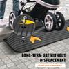 Upgraded Rubber Threshold Ramp, 1" Rise Wheelchair Ramp Doorway, Natural Curb Ramp Rated 33069 Lbs Load Capacity, Non-Slip Textured Surface Rubber