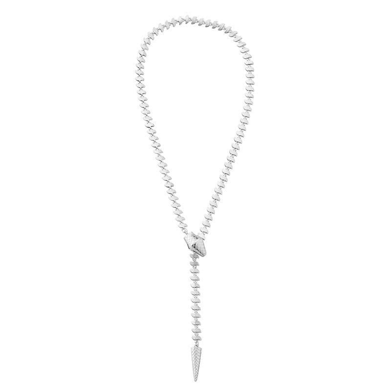 Collier Y Serpent à Cordon Coulissant pour Femmes Bijoux Accessoires Minimalistes Ajustables