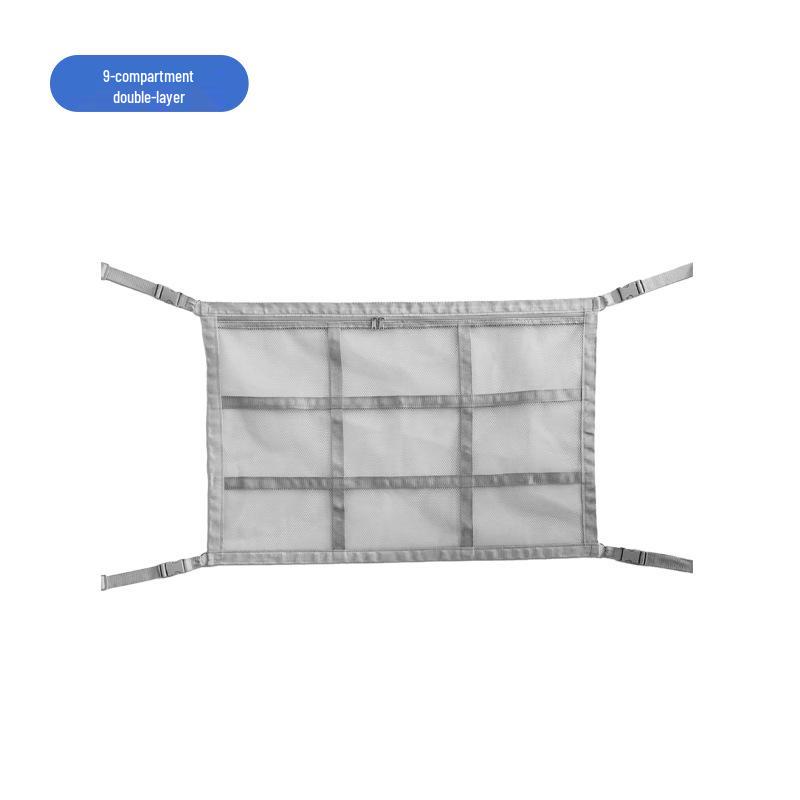 Car Roof Double-Layer Storage Mesh Organizer Bag