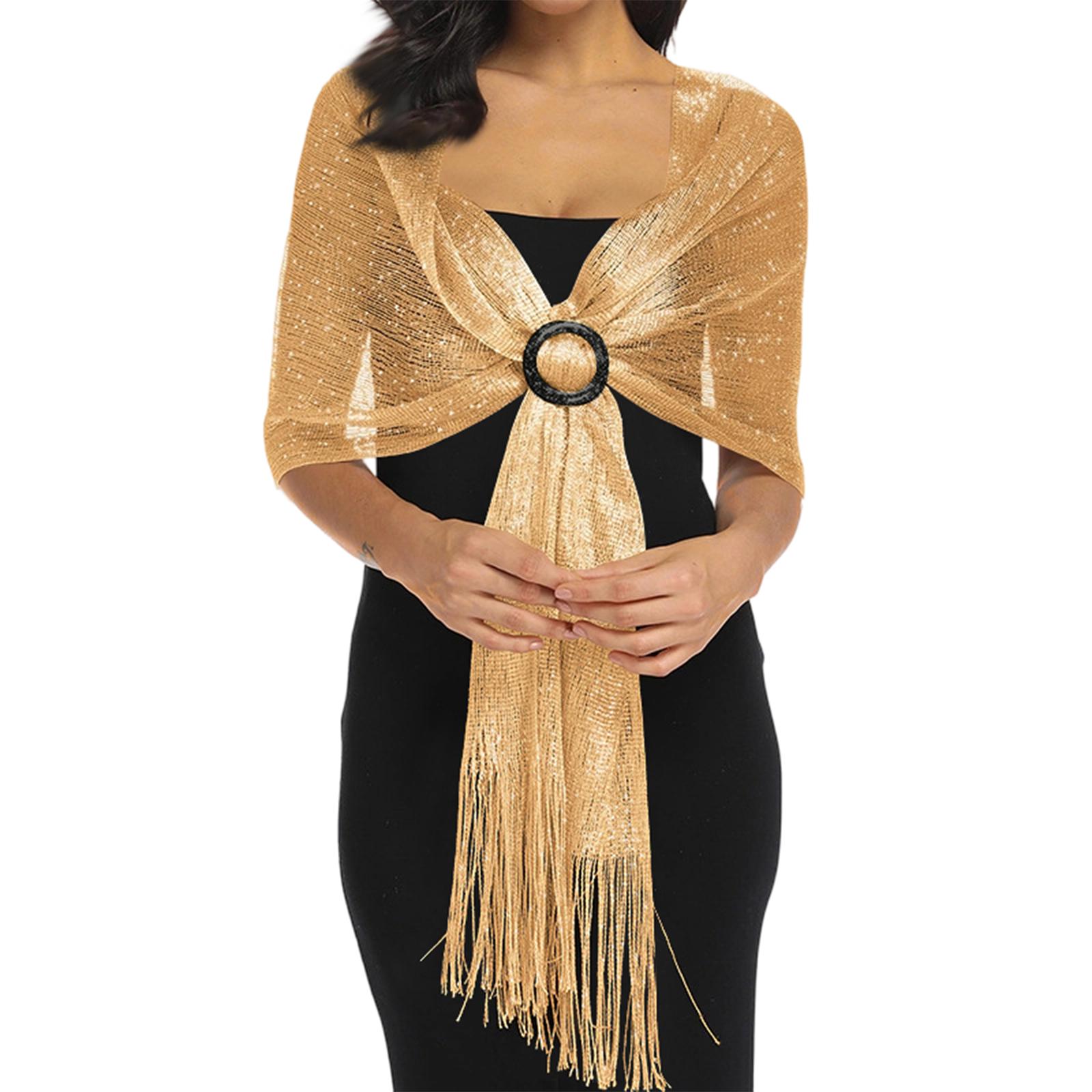 

Women s Shawl, Flat Scarf, Scarf, Dance Party, Evening Dress, Shawl One Size золотой