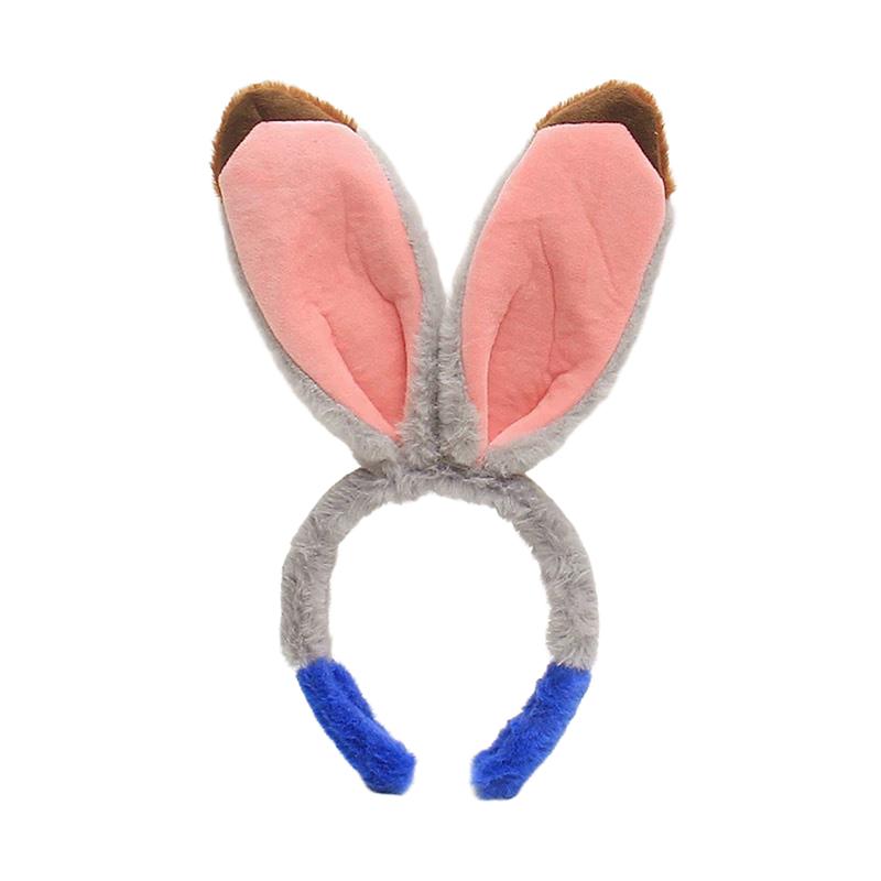 

Cute Judy Police Rabbit Ear Hairband Cartoon Performance Headwear Theme Park Adorable Hair Clip Quirky Photo Prop Headband