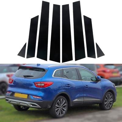 8 Pcs Glossy Black Window Pillar Posts Trim Cover Door Decorative Panel Sticker Fit Renault Kadjar 2015 2016 2017 2018