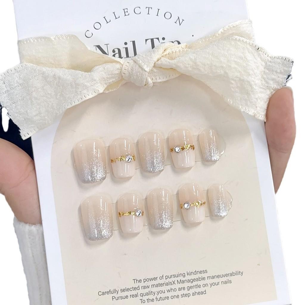 

Ручная работа Градиент Кошачий глаз Шампань Нейл-арт Писанка Для Зимы Осени Хай-энд L